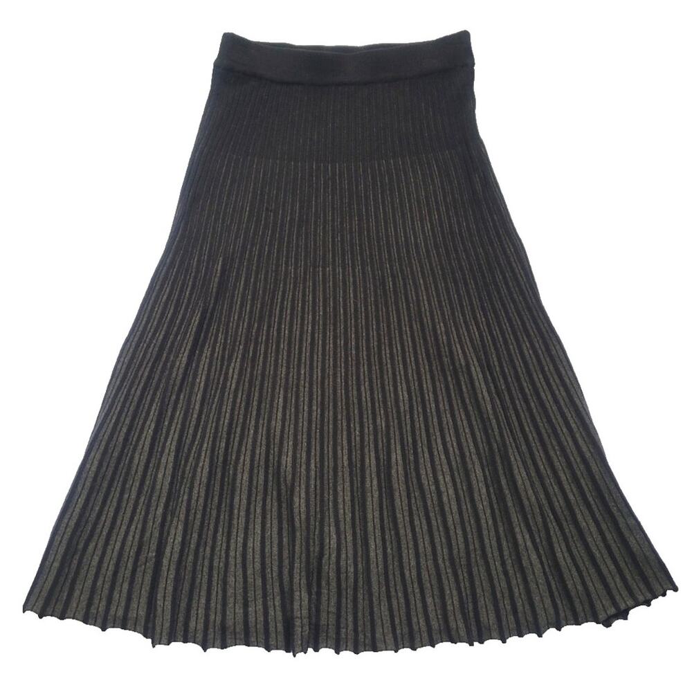 Vintage Y2k Max Studio Knit Pleated Maxi Skirt S Grunge Alternative Witchy Twee